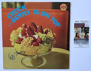 CHUCK BERRY Signed "Chuck Berry Is on Top" Album Record LP (JSA COA)
