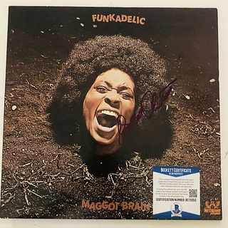 FUNKADELIC Signed "Maggot Brain" Album Record LP George Clinton (BAS COA)