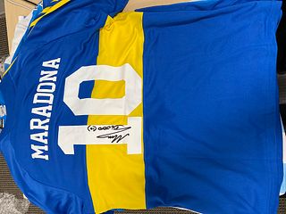 MARADONA signed BOCA Juniors jersey with COA