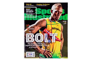 USAIN BOLT SIGNED SPORTS ILLUSTRATED COVER PHOTO 8 x 10