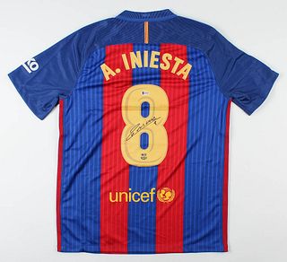 Andres Iniesta Signed FC Barcelona Jersey (Beckett COA)