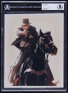 Harrison Ford Signed "Indiana Jones" 8x10 Photo (Beckett Encapsulated)