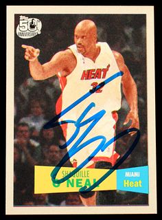 Shaquille O'Neal Signed 2007-08 Topps 1957-58 Variations #32 (JSA)