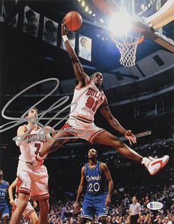 Dennis Rodman Signed Bulls 11x14 Photo (Beckett COA)