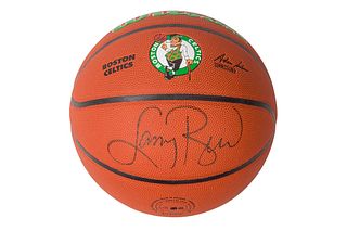 Larry Bird Signed Spalding Basketball With Celtics Logo (BAS)
