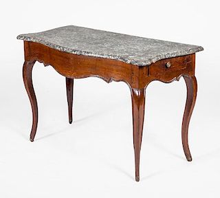 ITALIAN ROCOCO STYLE STAINED OAK CONSOLE TABLE