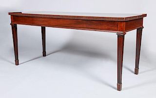 GEORGE III STYLE INLAID MAHOGANY CONSOLE TABLE