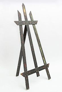 VICTORIAN BLACK PAINTED EASEL