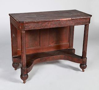 AMERICAN CLASSICAL MAHOGANY CONSOLE TABLE