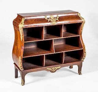 EARLY LOUIS XV ORMOLU-MOUNTED KINGWOOD AND TULIPWOOD PARQUETRY CARTONNIER