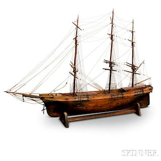 Carved and Painted Clipper Ship's Model