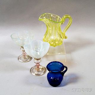 Four Glass Tableware Vessels