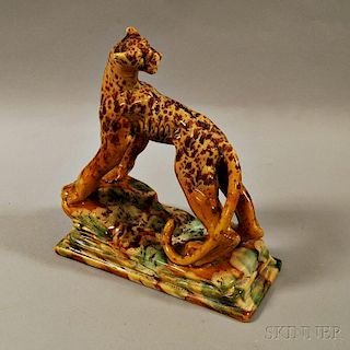 Royal Haeger Glazed Ceramic Leopard