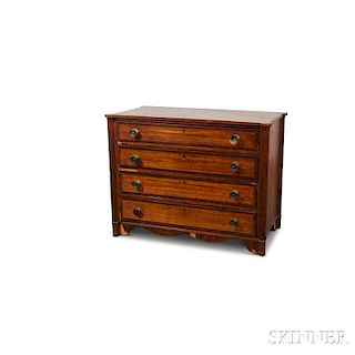 Federal Inlaid Mahogany and Bird's-eye Maple Chest of Drawers
