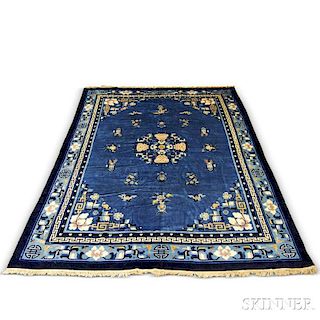 Blue and White Chinese Carpet