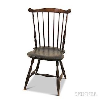 Black-painted Fan-back Windsor Side Chair