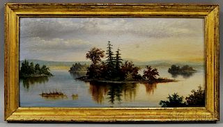 American School, 19th Century       Lake View with Islands.