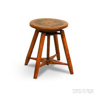 Turned Chestnut and Maple Stool