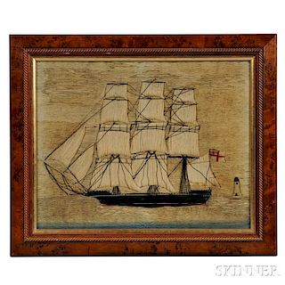 Woolwork Picture of a Sailing Vessel