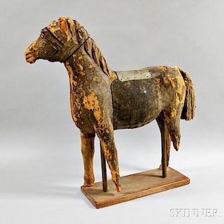 Folk Art Carved and Painted Horse