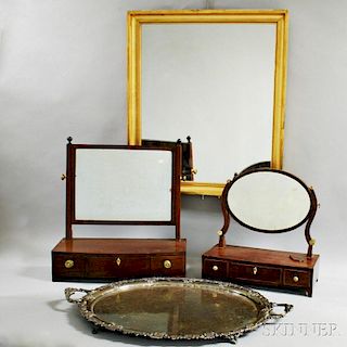Three Mirrors and a Silver-plated Tray