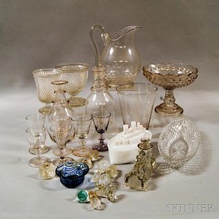 Seventeen Pieces of Colorless Glass