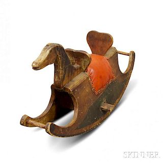 Carved and Paint-decorated Rocking Horse