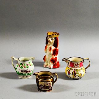 Four English Ceramic Pitchers
