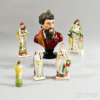 Six Staffordshire Ceramic Figures