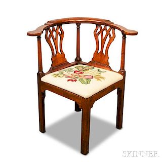 Chippendale-style Mahogany Roundabout Chair