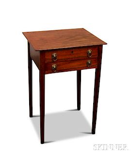 Federal Mahogany Two-drawer Worktable