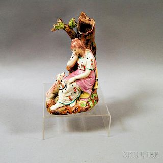 Staffordshire Ceramic Figural Spill Vase