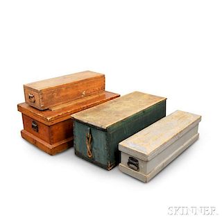 Four Wooden Chests