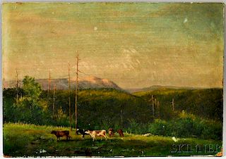 Newbold Trotter (New Jersey/Pennsylvania, 1827-1898)       Landscape with Cows.