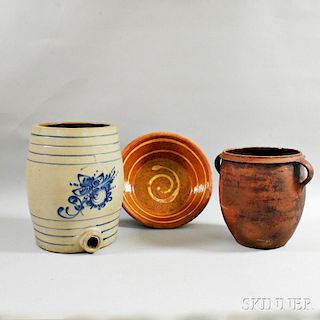 Three Stoneware Items