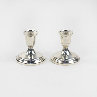 Pair Towle Sterling Silver Weighted Candlesticks 
