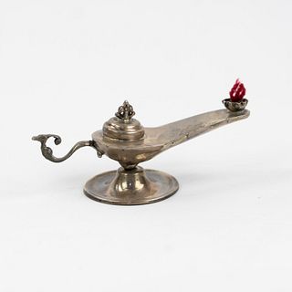 Plata Fina 900 Silver Aladdin Oil Lamp Table Lighter