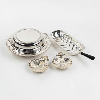 (4) Sheffield Silverplate Dishes 