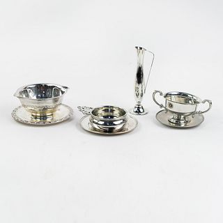 (6) Assorted Silverplate & Pewter Dishes 