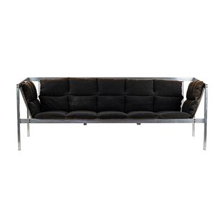 Poul Kjaerholm Aluminum Mesh Side Modern Sofa