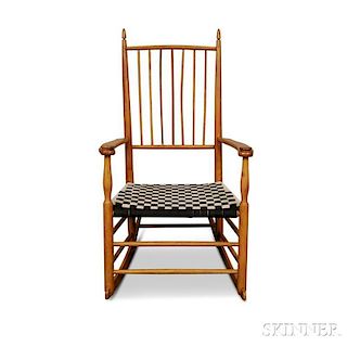 Shaker-style Maple Armed Rocking Chair