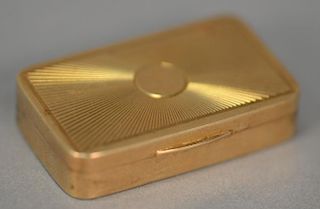 14K gold rectangular box. 
20 grams