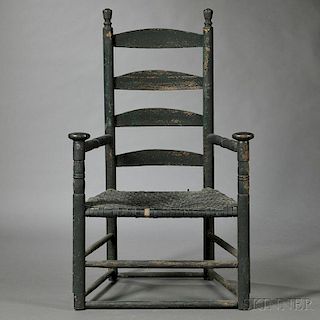 Painted Slat-back Armchair