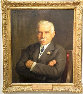 Henry Stanley Todd (1872-1941) 
Portrait of Otto Herman Kahn (1867-1934) 
painted circa 1934 
oil on canvas 
signed and dated, upper...