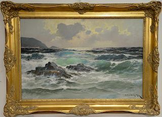 Alexander Dzigurski (1911-1995) 
Ocean Seascape 
oil on canvas 
signed lower right: A. Dzigurski 
24" x 36"