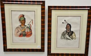 Thomas McKenny and James Hall 
Set of four hand colored lithograph 
The History of Indian Tribes of North America 
(1) Kee-Shes-wa 
...