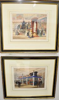 After Joseph Nash 
Set of four hand colored lithographs 
Dickinson's Comprehensive Pictures of the Great Exhibition of 1851, Execute...