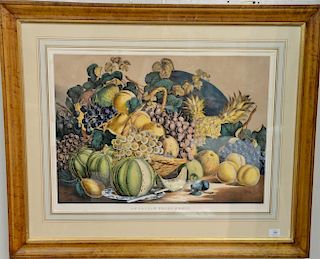 Currier & Ives 
American Prize Fruit 
hand colored lithograph 
marked lower left F. F. Palmer Del 
marked lower right in pencil: pai...