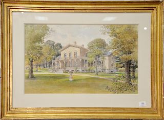 George Nattress (1866-1888) 
Victorian House and Landscape, Philadelphia 
watercolor 
signed lower left George Nattress Phila, P.A. ...