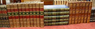 Six sets of leatherbound volumn book sets including Waverley Novels, Gardiner's History of England, A Mortal Antipathy by Oliver Wen...